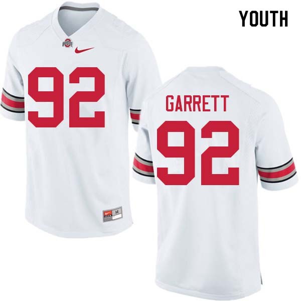Ohio State Buckeyes #92 Haskell Garrett Youth Embroidery Jersey White